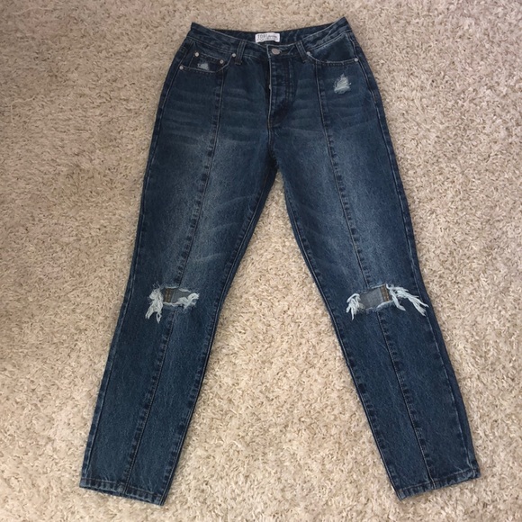 Tobi Denim - Distressed Mom/Straight Jeans